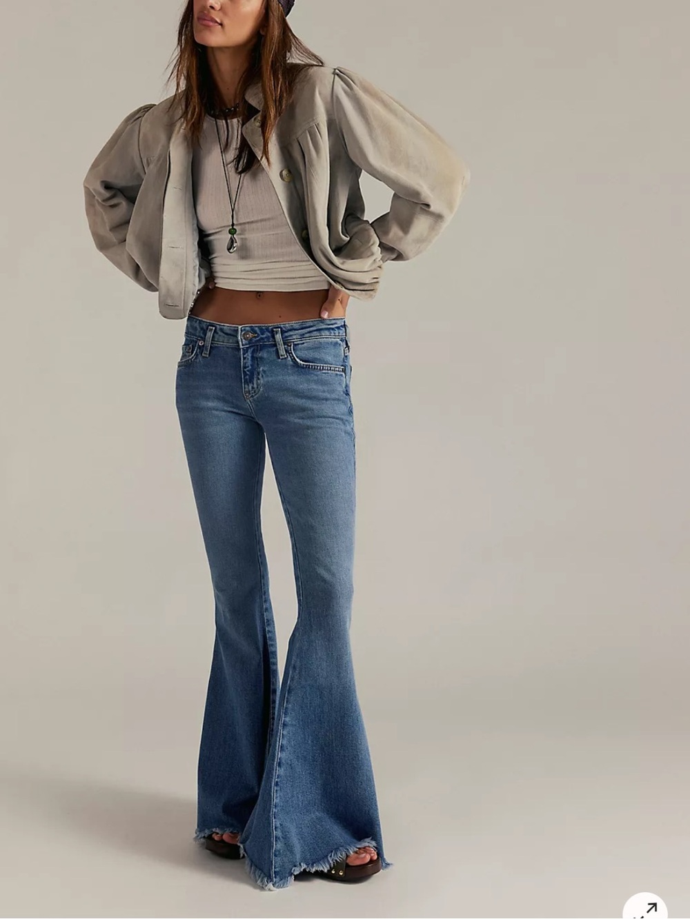 Free People We The Free Emre Low-Rise Flare Jeans